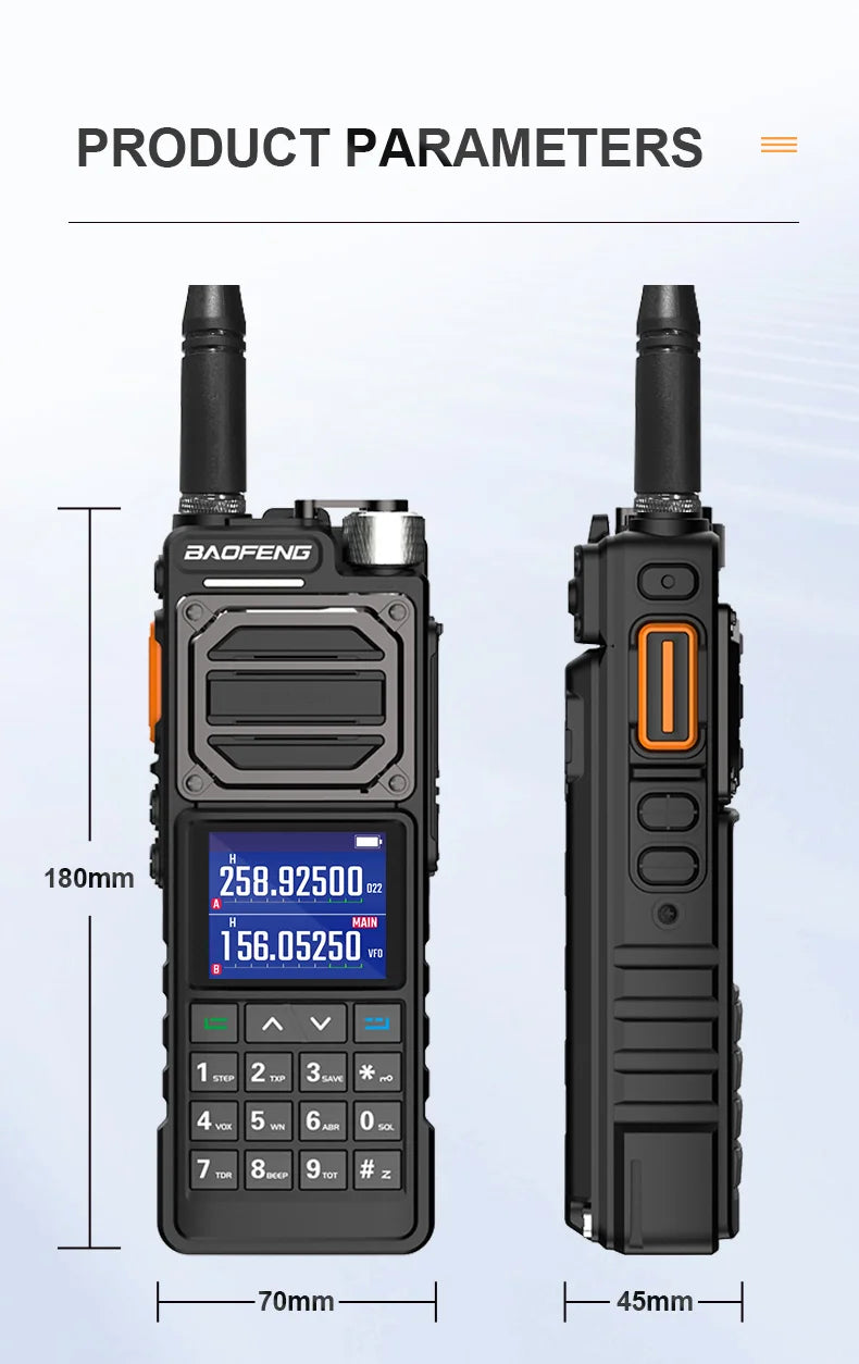 BAOFENG UV-25L Ham Radio High Powerful Tactical Walkie Talkie 50KM Four-Band Type-C 999Channel Two Way Radio BAOFENG NEW Upgrade