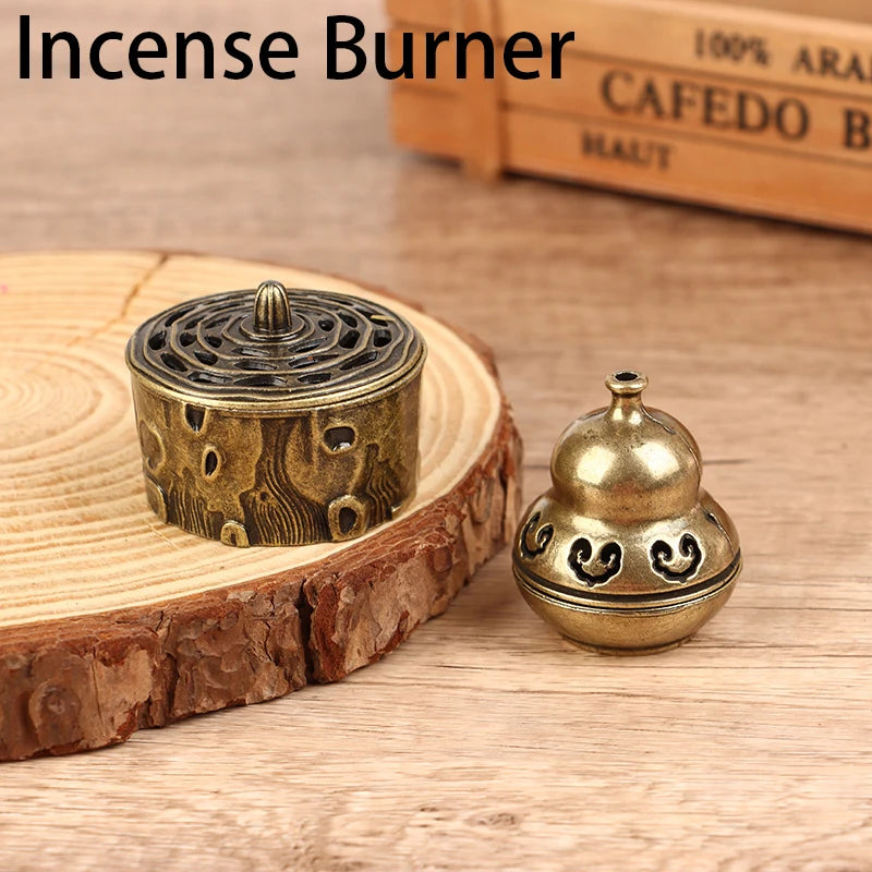 Alloy Incense Burner Chinese Buddha Lotus Flower Incense Holder Handmade Censer for Buddhist Home Office Decoration