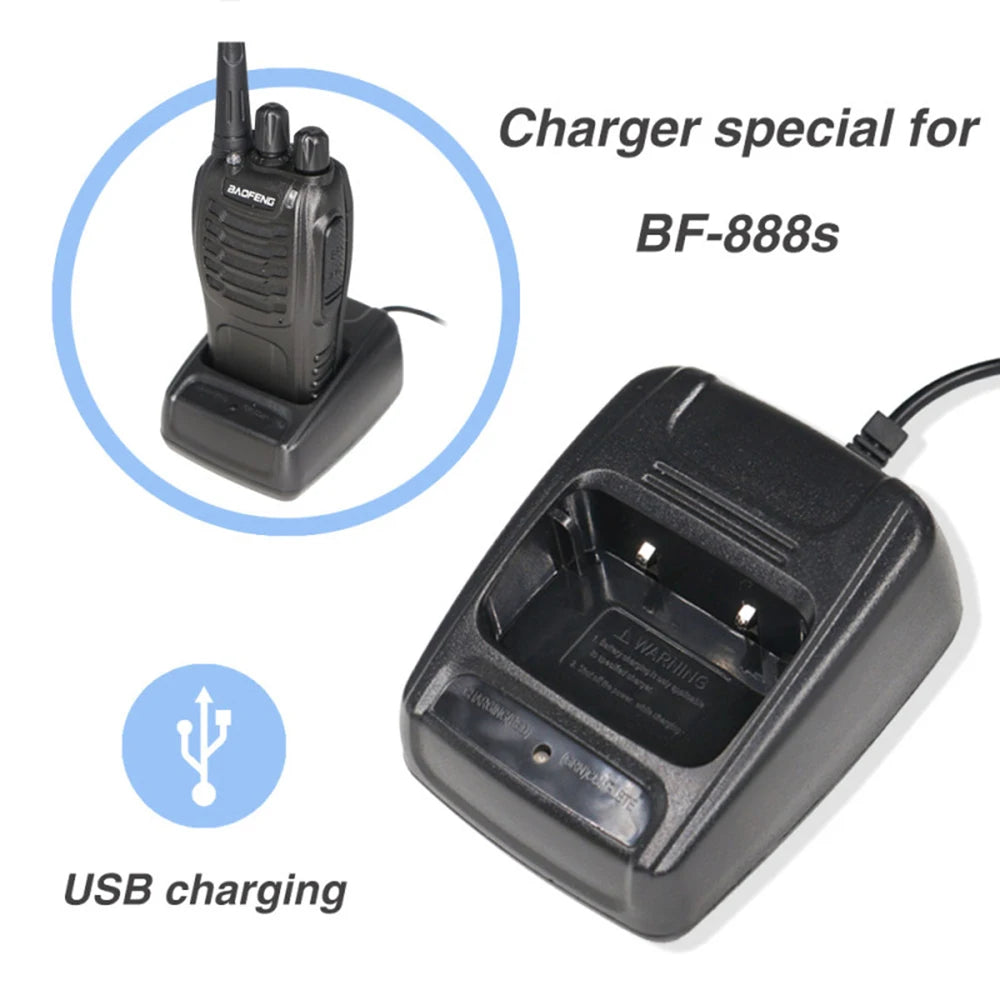 1Pcs Baofeng USB Adapter Charger Two Way Radio Walkie Talkie BF-888s USB Charge dock For Baofeng 888 Baofeng 888s Accessories