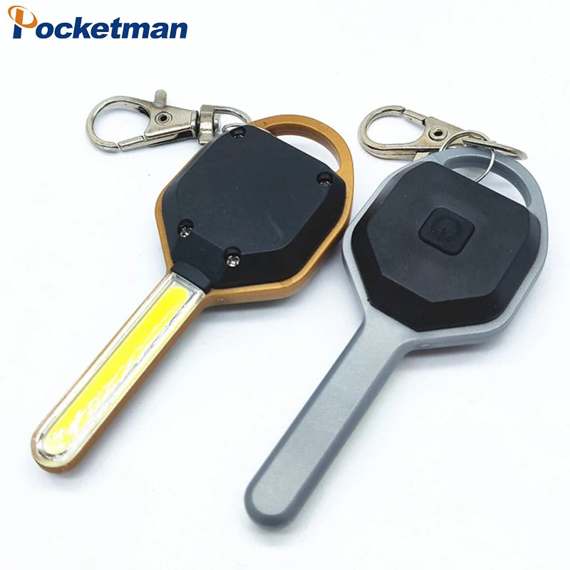 Mini COB LED Keychain Flashlight Emergency Light Mini Flashlight Torch Pocket Keychain Lights for Camping Hiking Emergency