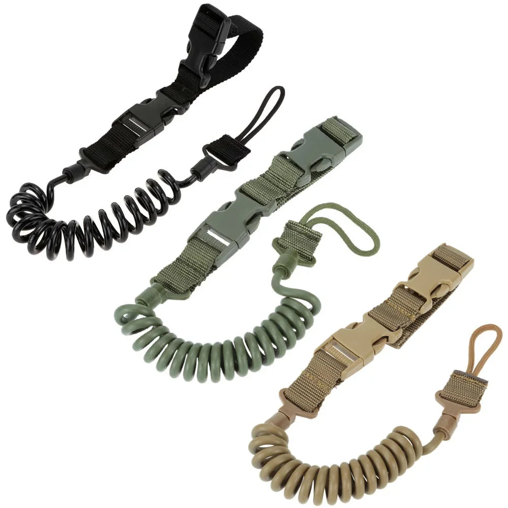 Telescopic Tactical Gun Sling Airsoft Secure Lanyard Spring Pistol Sling Strap Belt Military Hunting Accessories for Camping