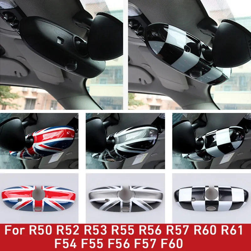 Car Interior Rear View Mirror Cover For MINI One Cooper S JCW R50 R52 R53 R55 R56 R57 R60 F54 F55 F56 F57 F60 Auto Accessories