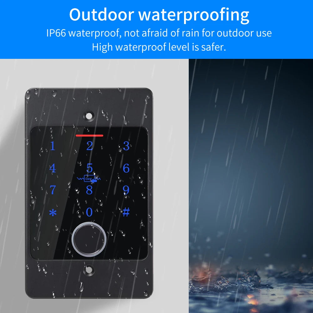 WiFi Tuya App Smart Door Lock Keyboard RFID Access Controller Waterproof Metal Keypad Concealed Install Biometric Access Control