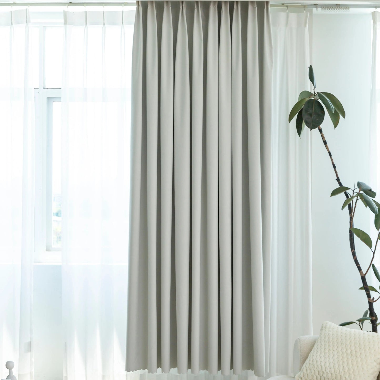 YanYangTian Blackout Hook Curtain French window living room bedroom Shading Uv protection