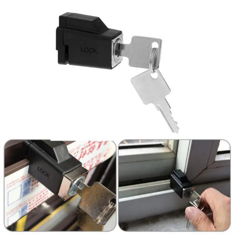 Glass Window Safty Lock Sliding Door Patio Window Security Lock Door Window Restrictor Safety Anti-theft Door Stopper Limit Lock