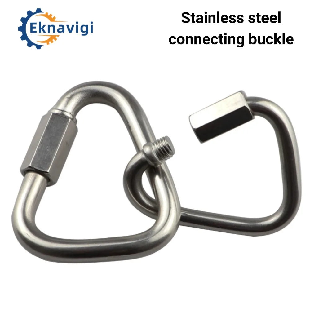 Stainless Steel 304 Triangle Arc Connection Buckle Meilong Lock Meilong Lock Mountaineering Safety Lock Fast Padlock Buckle