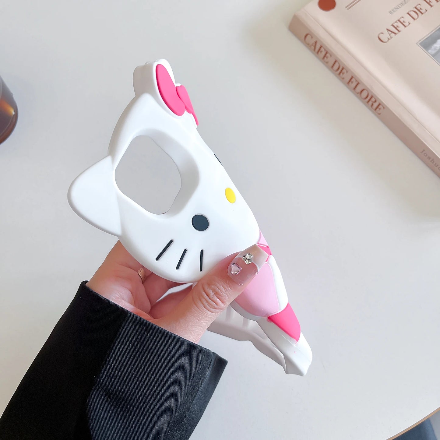 For iPhone 15 14 Plus 13 Pro Max 12 Mini 11 X XS Max XR 7 8 SE Color Bowknot Hello Kitty Cartoon Silicon Back Soft Phone Case