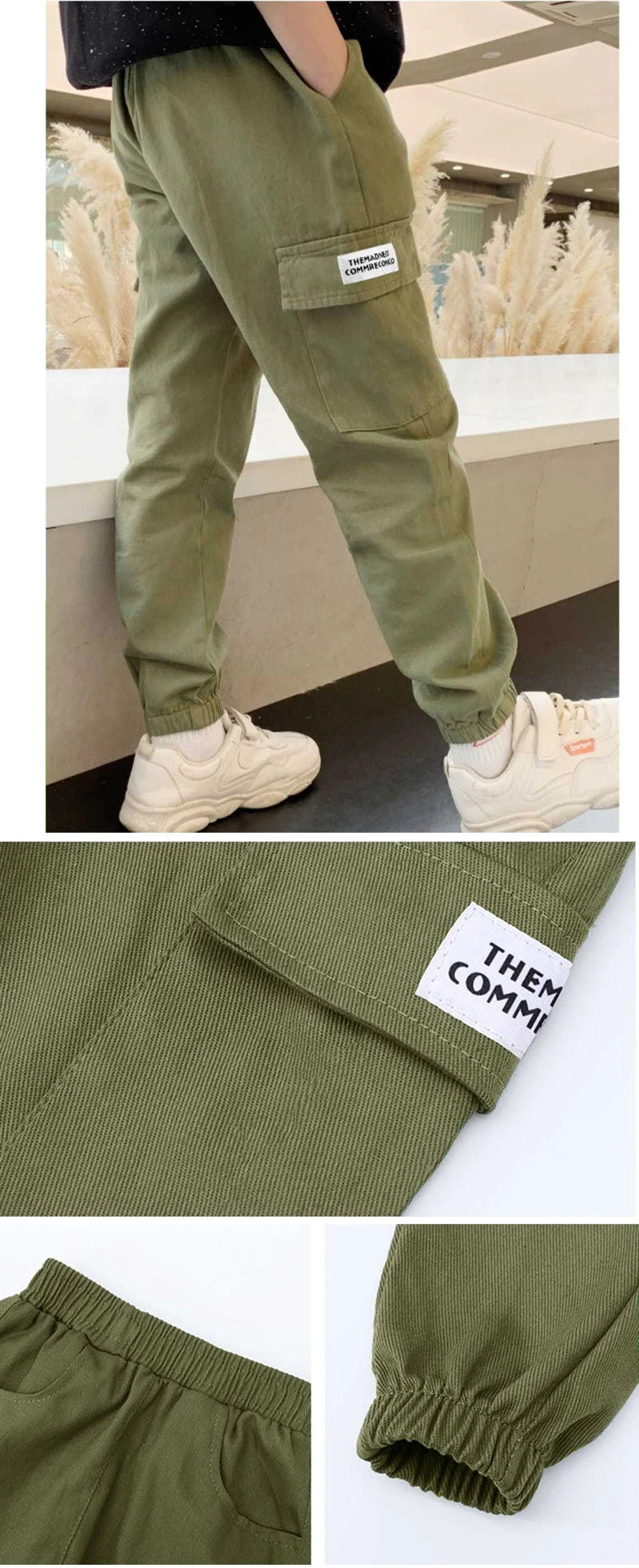 Boys Cargo Pants Spring Autumn Thick Boys Trousers Casual Kids Sport Pants Teenage Children Clothes For  4-11Year