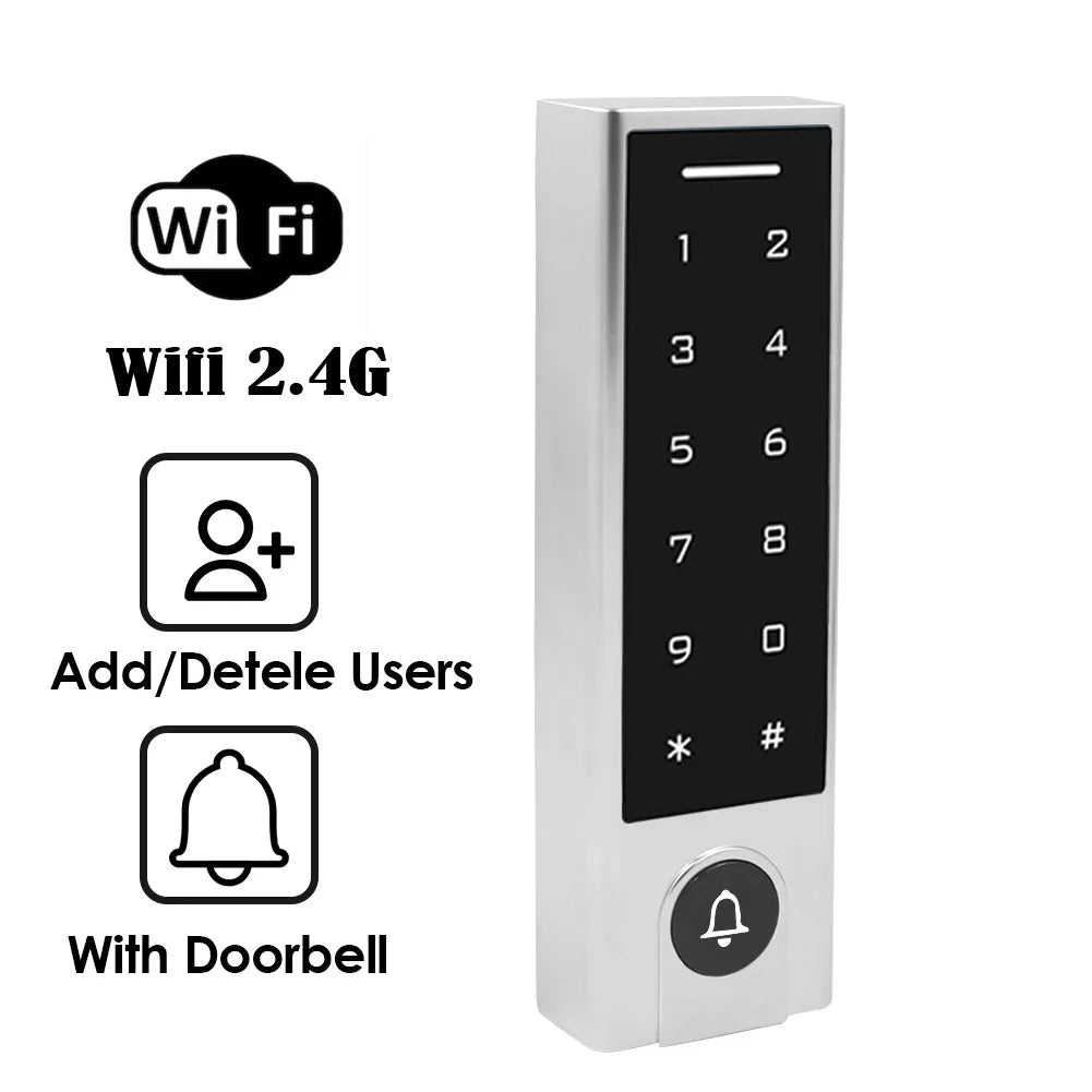 H3 / HF3 Tuya 2.4G Wifi Fingerprint Keypad 125Khz RFID Access Controller Waterproof Remote Control Anywhere Door Access Opener