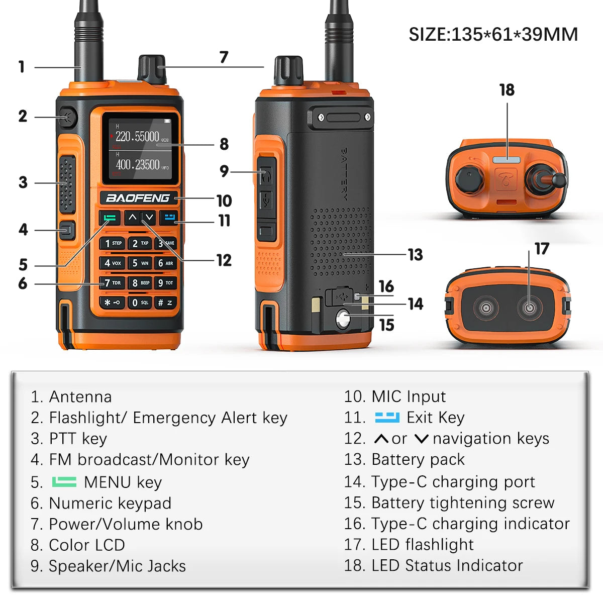 Baofeng UV-17 Pro V2 Wireless Copy Frequency Tri Band Waterproof Powerful Walkie Talkie Long Range UV-5R UV S9 Two Way Radio