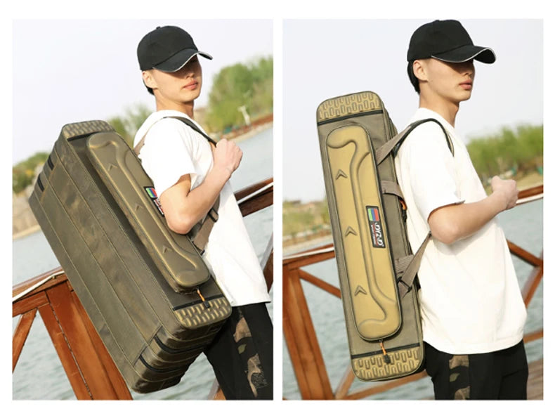 Multifunctional Fishing Rod Bag 2/3/4 Layers 80CM-130CM Fishing Tackle Bags 1680D Oxford Fishing Reel Gear Storage Case XA139G