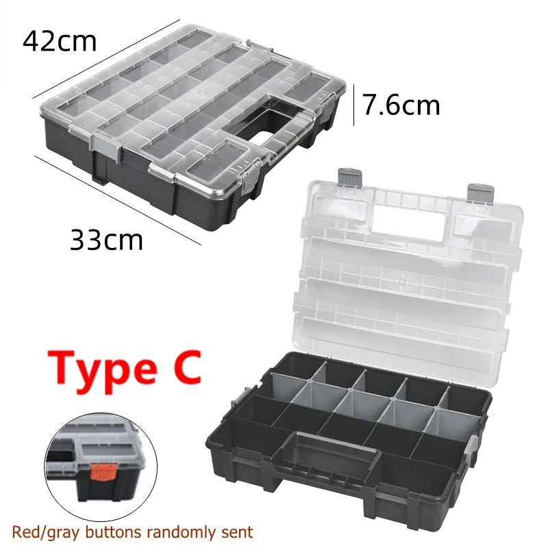 Stackable Tool Box Organizer Box Piece Container Garage Plastic Toolbox for Mechanic Workshop Suitcase Screw Storage Box