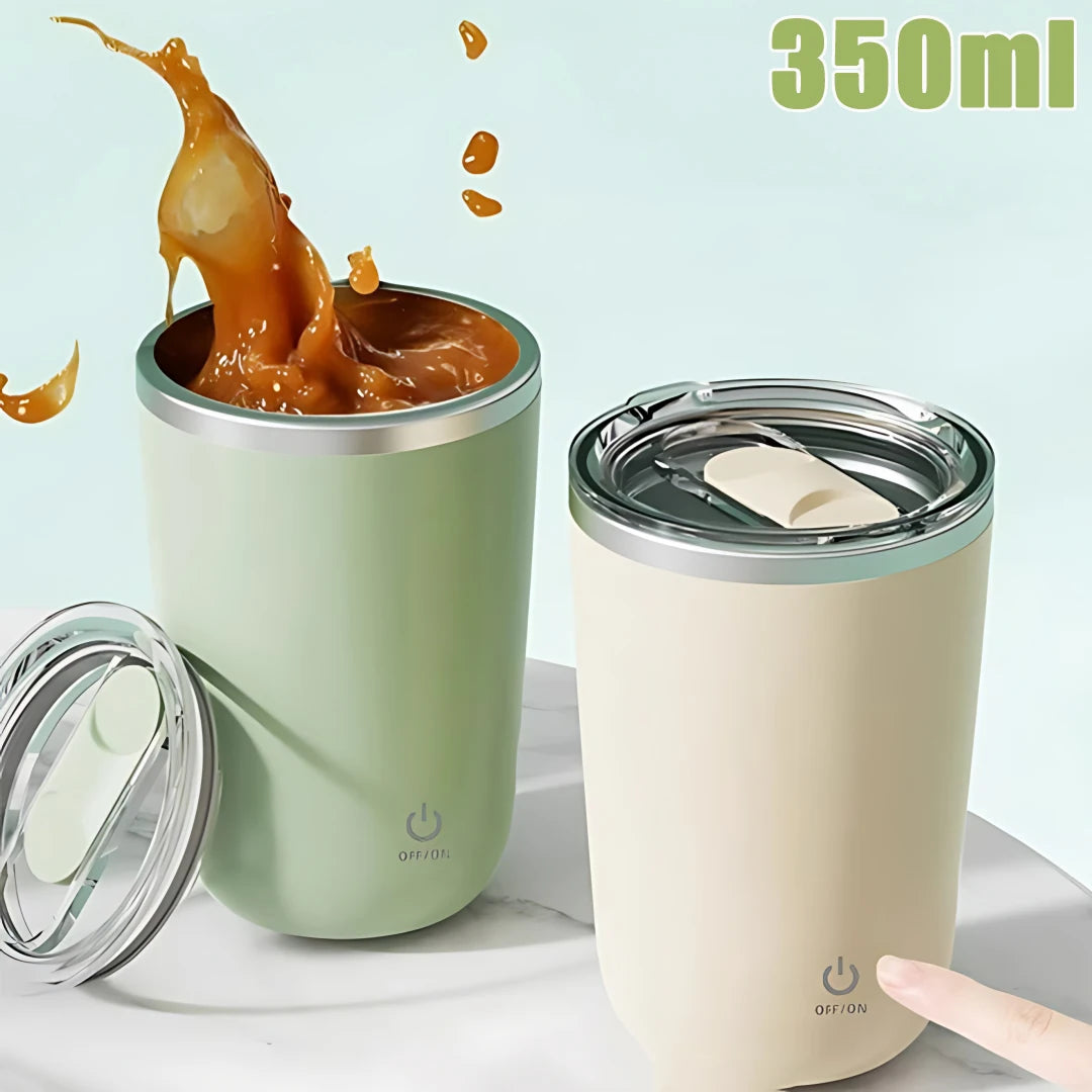 4PC Automatic Self Stirring Magnetic Mug WIth USB Lazy Magnetic Portable Fresh Coffee Cup Stainless Steel Coffee Milk Mixing Cup