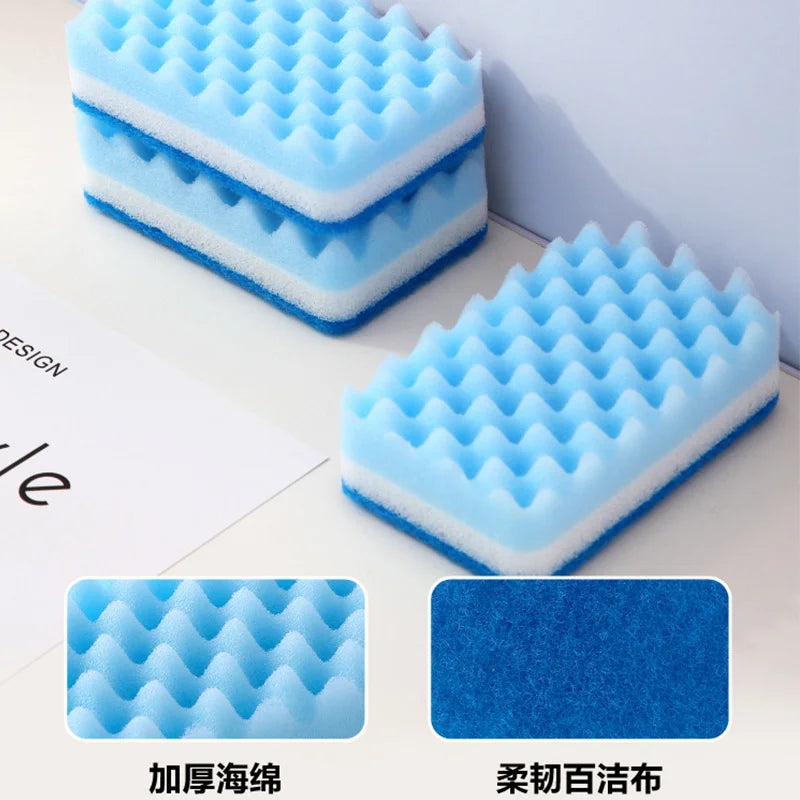 5Pcs/10Pcs Sponges Scouring Pads Soft Cleaning Brushes For Dish Bowl Pot Cooking Cleaning Tool Kitchen Bathroom Supplies