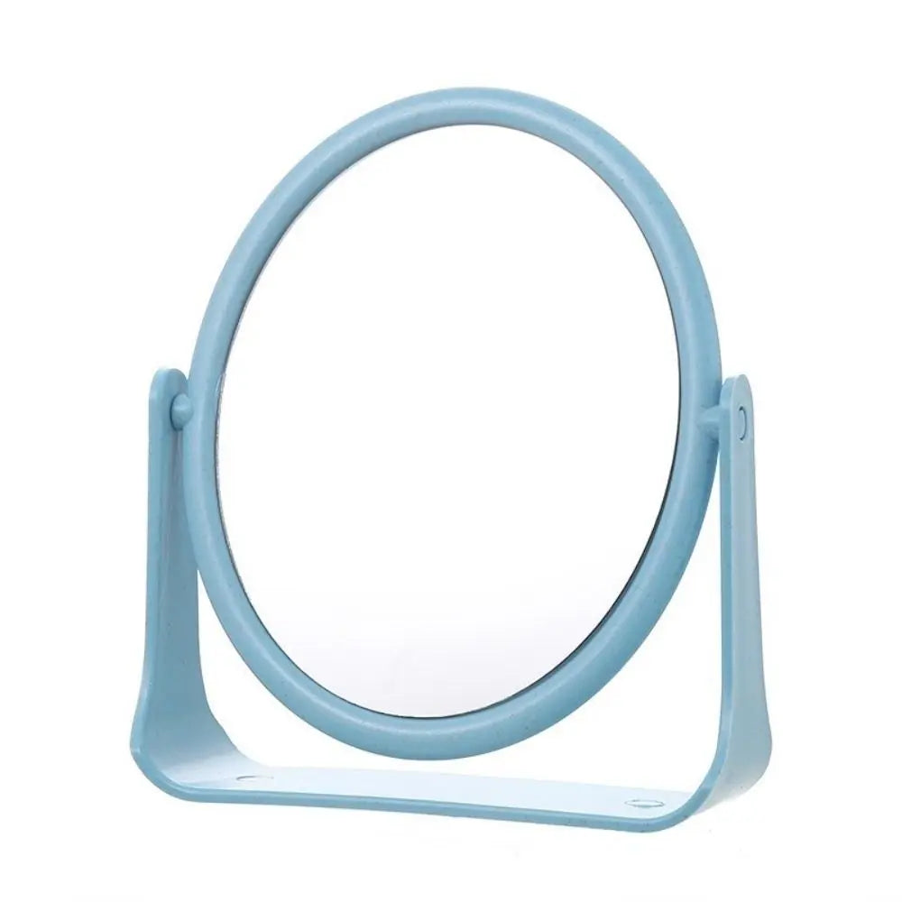 Foldable Desktop Makeup Mirror 360 Degree Rotating Double Sided Princess Mirror Adjustable With Stand Square Round Mirror Home