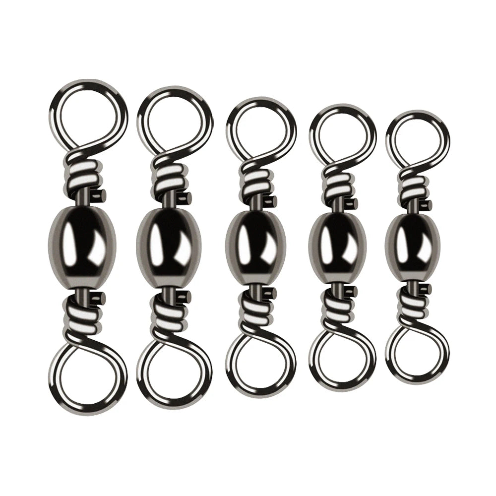 50Pcs Bottle Swivel High Speed Figure Eight Ring 8 Figure Ring Connector Fishing Gear Accessories