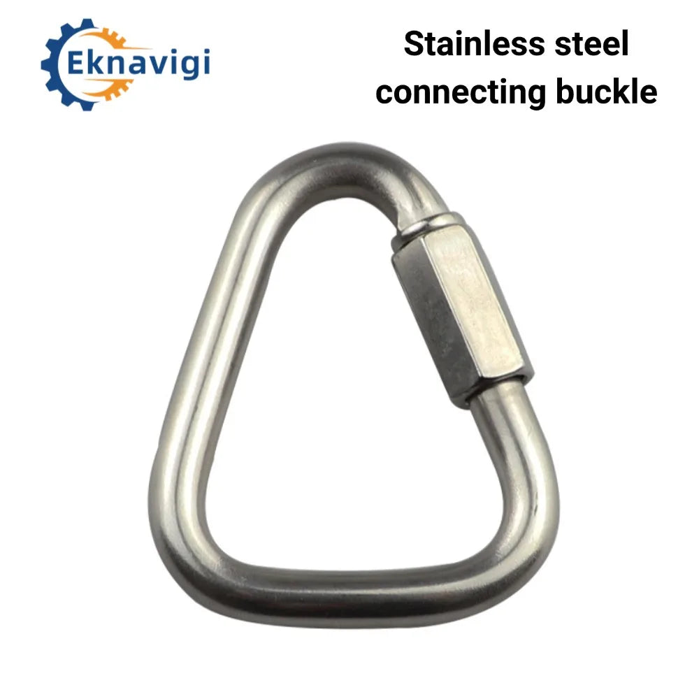 Stainless Steel 304 Triangle Arc Connection Buckle Meilong Lock Meilong Lock Mountaineering Safety Lock Fast Padlock Buckle