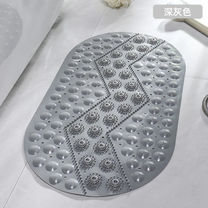 Anti-skid Bath Mats Rectangle Soft Shower Bathroom Massage Mat Suction Cup Non-slip Bathtub Carpet Bathroom Mat Foot Pad