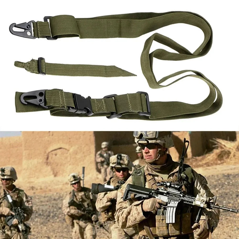 Tactical 1/2/3 Point Sling Shoulder Strap Outdoor Rifle Sling Shoulder Strap Metal Buckle Belt Hunting Accessories Tactical Gear