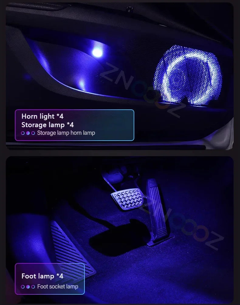 RGB 22in1 Car Interior Acrylic Car Ambient Lights For BMW E46 E90 E39 E60 E36 E30 E70 E91 E92 E93 Car  Accessories