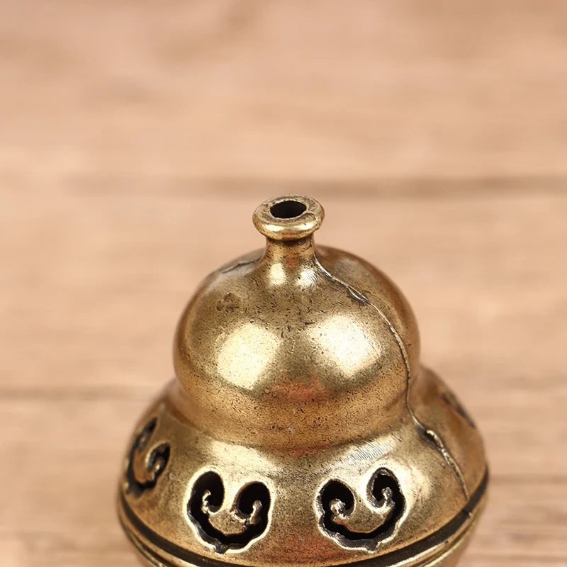 Alloy Incense Burner Chinese Buddha Lotus Flower Incense Holder Handmade Censer for Buddhist Home Office Decoration