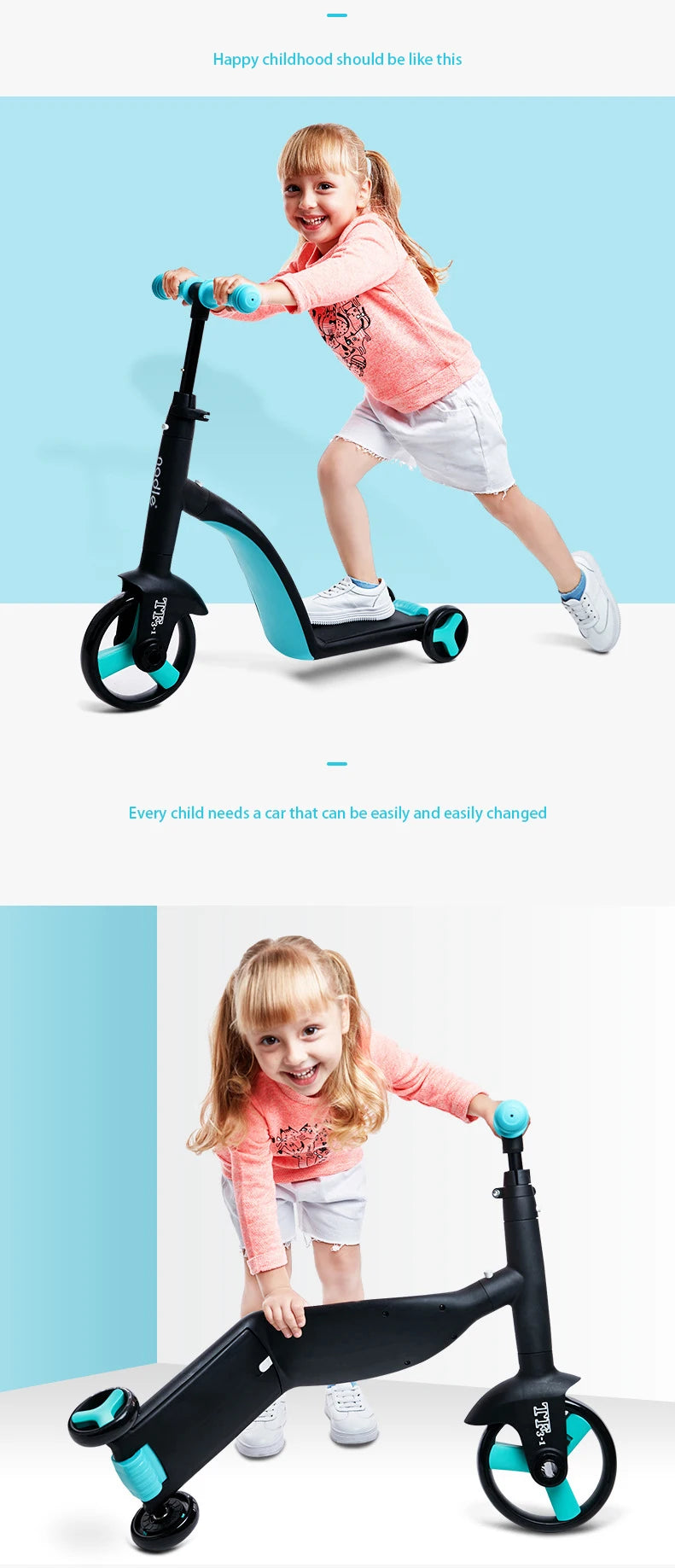 Nadle children scooter/children bicycle/segway,Fashionable 3 in 1 scooter,High quality Child Scooter,children's toy girl and boy