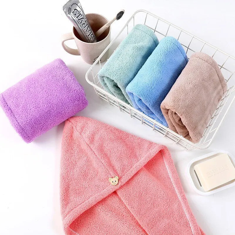 Microfiber Hair Towel Magic Fast Drying Dryer Towel Women Wrap Head Absorption Water Bath Hat