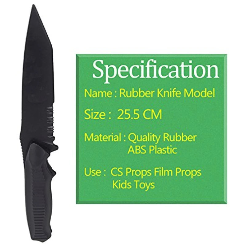 zlangsports 1:1 Tactical Airsoft Rubber Knife Military Training Martial Arts CS Cosplay Halloween Soft Knives Dagger Model