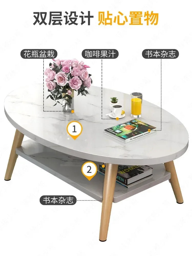 Tea table simple modern balcony sofa side simple household living room small round corner table Nordic bedside small round table