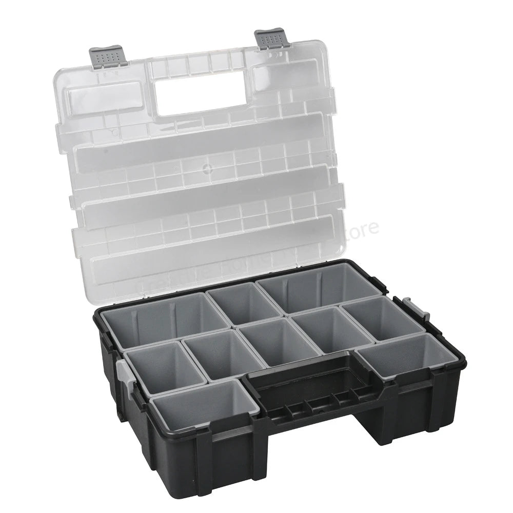 Stackable Tool Box Organizer Box Piece Container Garage Plastic Toolbox for Mechanic Workshop Suitcase Screw Storage Box