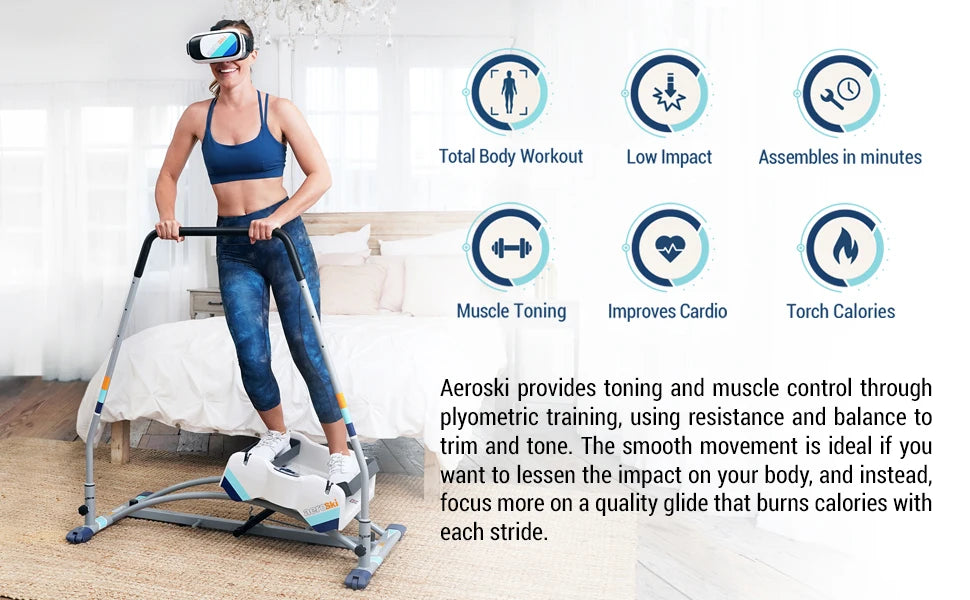 Power Pro Home Fitness, The Most Fun Cardio Machine for a Total-Body Workout. Low Impact Plyometric Training. Free Fitness App,