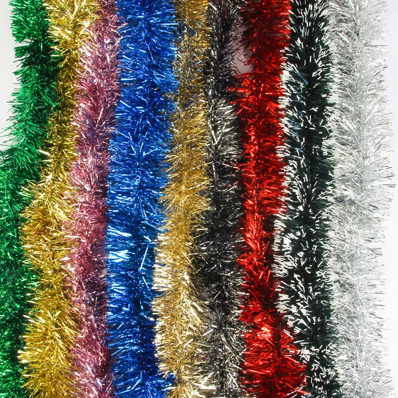 500cm/196inch Tinsel Christmas Garland Decoration Xmas Tree Decor 2023 New Years Eve Xmas Party Supplies Home Indoor Outdoor Dec