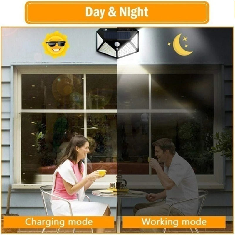 2/4/6/8/12Pcs 100 LED Solar Wall Light Outdoor Solar Lamp PIR Motion Sensor Solar Powered Sunlight Street Light for Garden Light