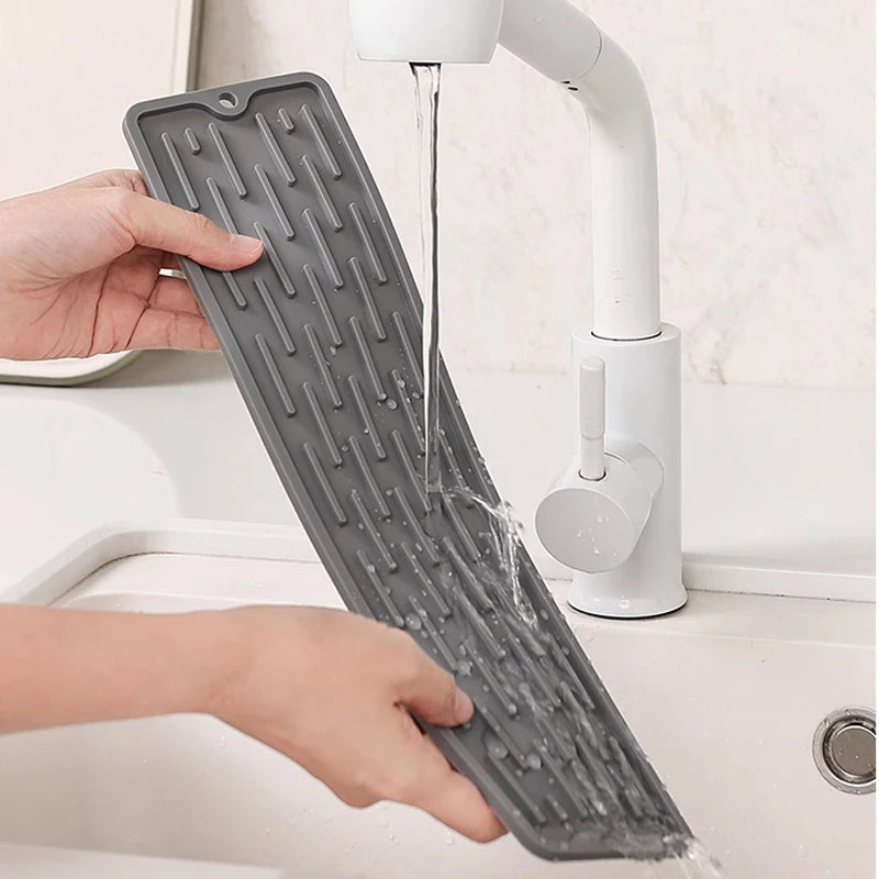 Silicone Dish Drying Mat Anti Slip Sink Tray Countertop Mat Organizer Kitchenware Protection Mat Storage Rack Kitchen Supplies