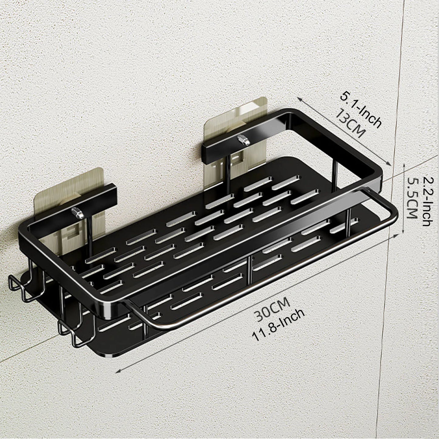 Bathroom Shelf No Drill Wall Mounted Shampoo Bottle Shower Corner Rack Toilet Storage Rack Aluminum Bathroom Kitchen Accessories