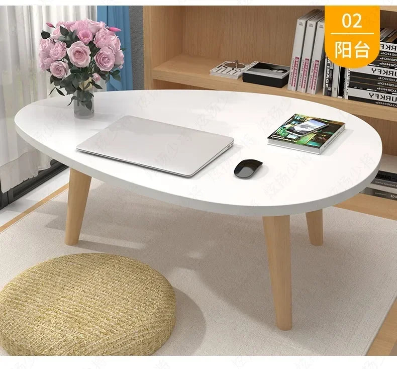 Tea table simple modern balcony sofa side simple household living room small round corner table Nordic bedside small round table