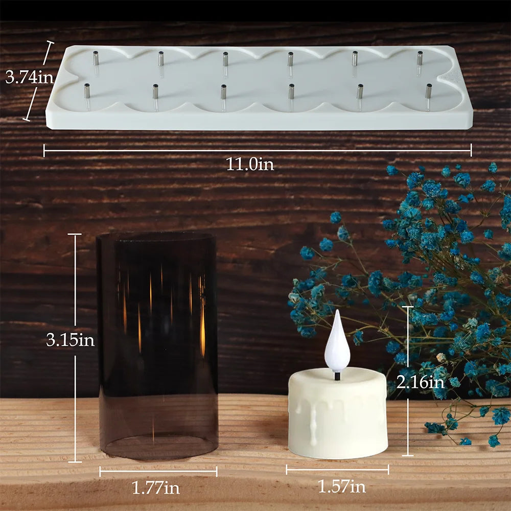 FPOO Rechargeable Candles Flameless Tea Lights With Remote Control Timer LED Lighting Lamp For Home Decor Halloween Decor Candle