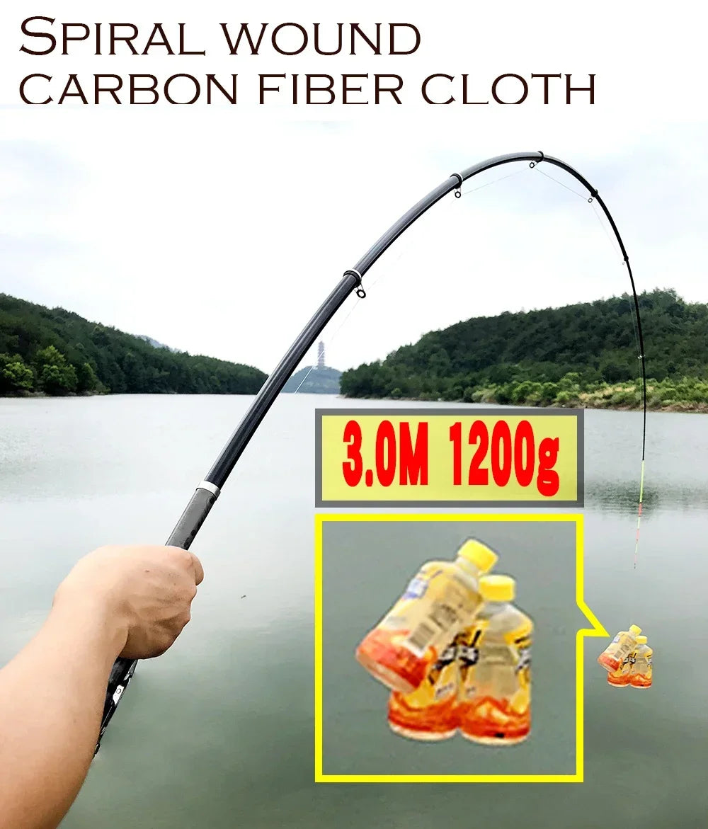 GHOTDA Carbon Fiber Short Telescopic Rock Fishing Rod and Spinning Fishing Reel Combo Full Kit Fishing Tackle Fishing Gear Set