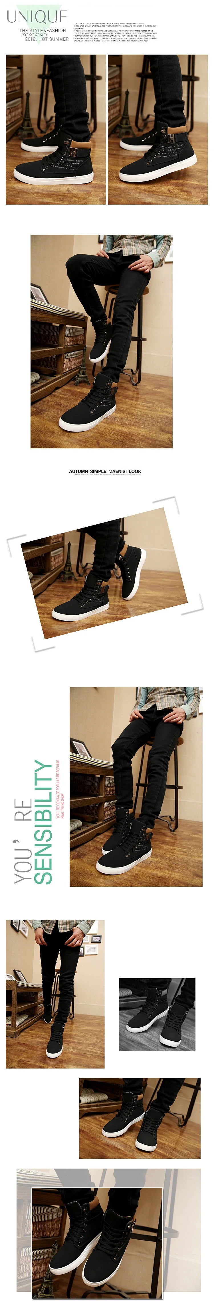 2024 Fashion Men Casual Shoes High Top Canvas Shoes Sneakers Man Lace-Up Breathable Trainers Men Baskets Basic Flats Shoes