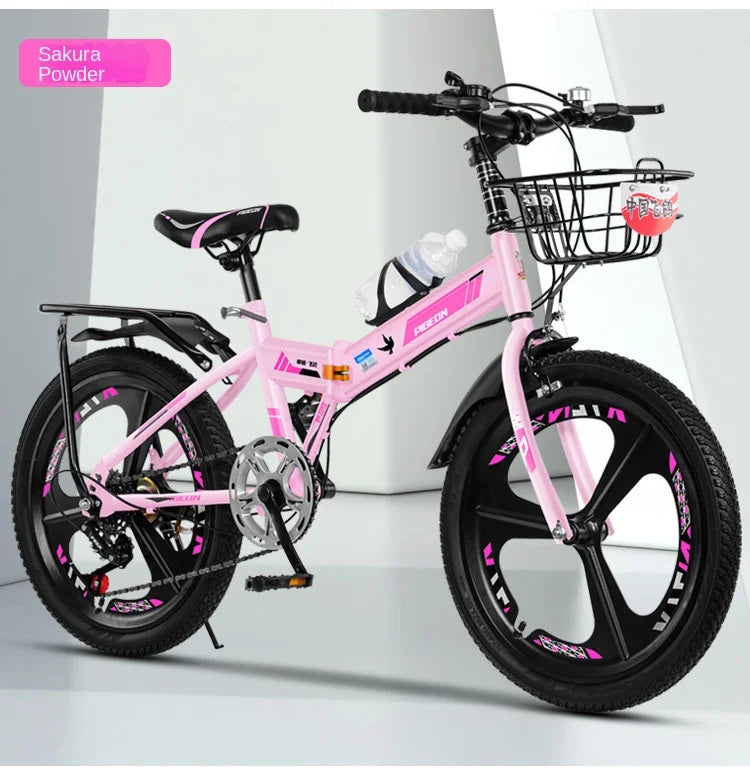 FJ Classic And Exquisite Children's Bicycles Mountain Bikes 6-18 Year Old Folding Variable Speed Single Speed Children's Bicycle