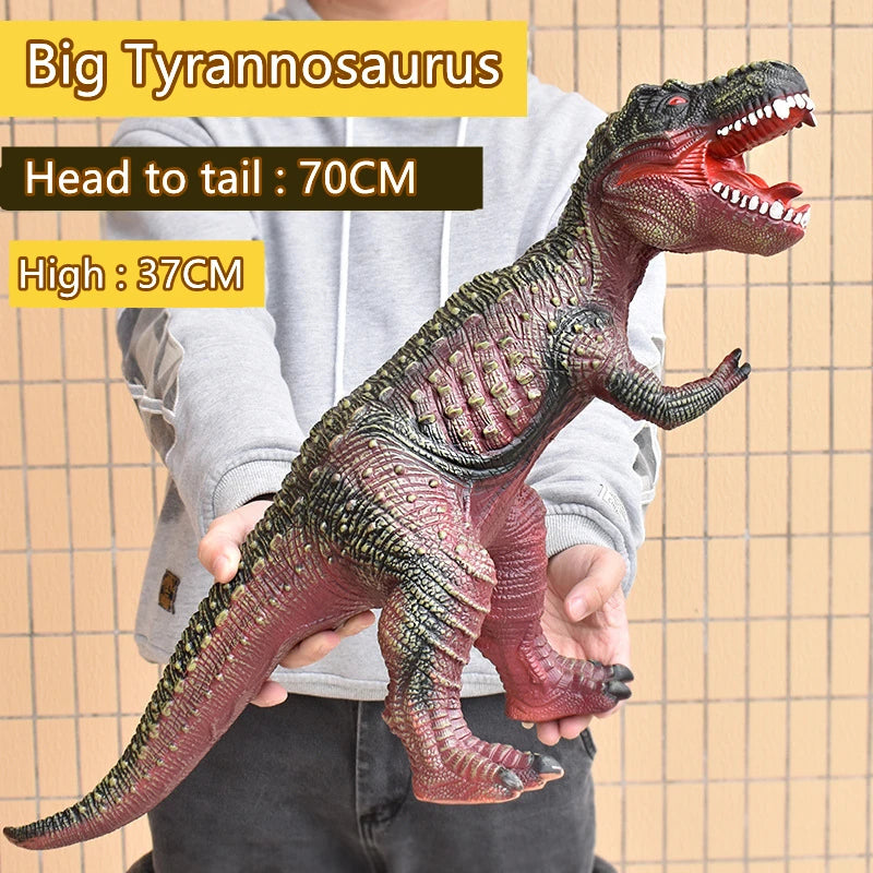 68CM Big Size Dinosaur Toy Jurassic Park Tyrannosaurus Rex Soft Puppets Velociraptor Shark Dinosaur Worlds Model Toys for Boys