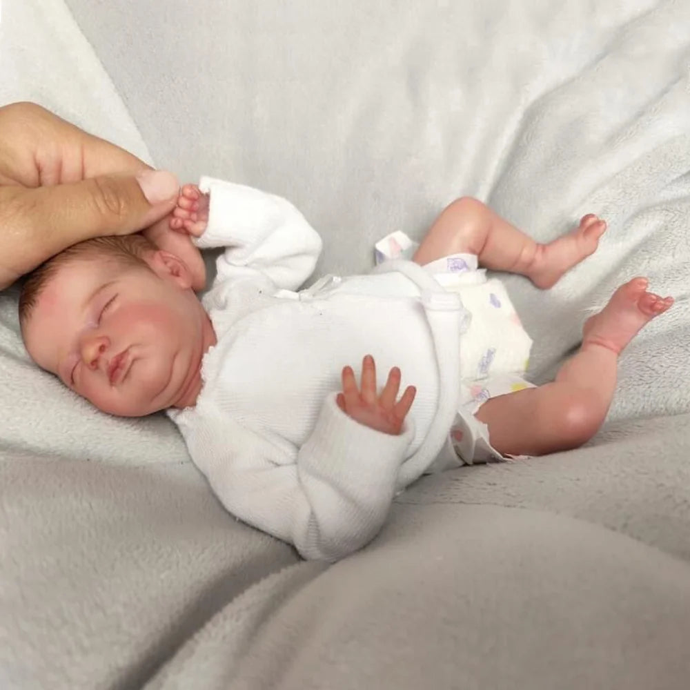 10inch Already Finished Bebe Reborn Dolls Miniature Newborn Baby Real Touch Soft Silicone Vinyl 3D Painted Visible Veins Doll