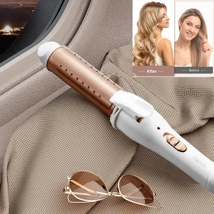 Multifunction 3 In 1 Gold Ceramic Hair Curler Hair Curling Iron Straightener Heated Roller Professional Hair Styling Tools