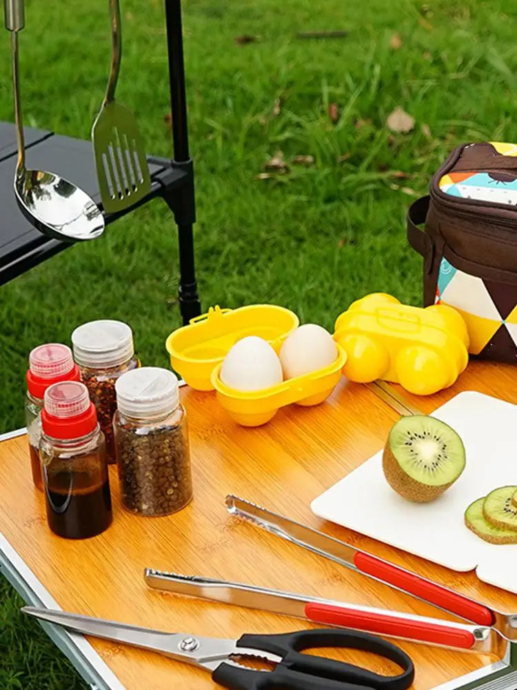 2 Grid Egg Storage Box Container Portable Plastic Egg Holder for Outdoor Camping Picnic Eggs Box Case Kitchen Organizer 202 S5G3