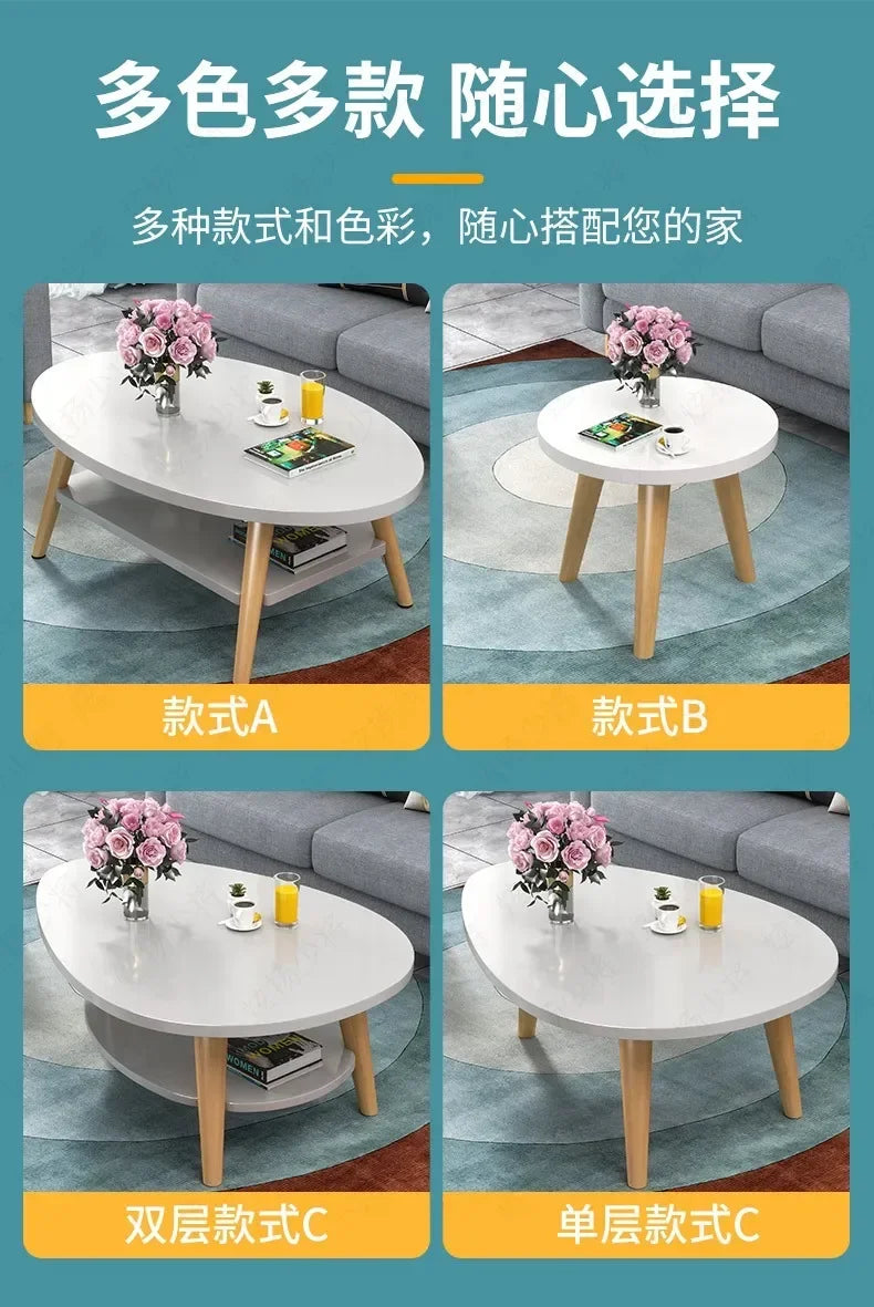 Tea table simple modern balcony sofa side simple household living room small round corner table Nordic bedside small round table