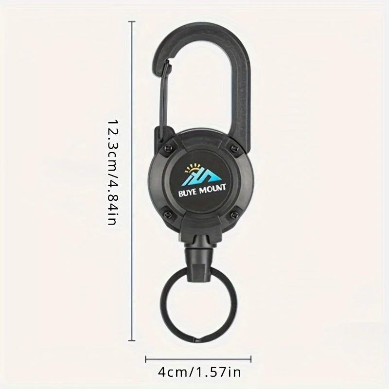 Tactical Retractable Keychain with Steel Wire Rope, Durable ABS, High Bounce for Camping and Outdoor Adventures, Multi, 4Pcs