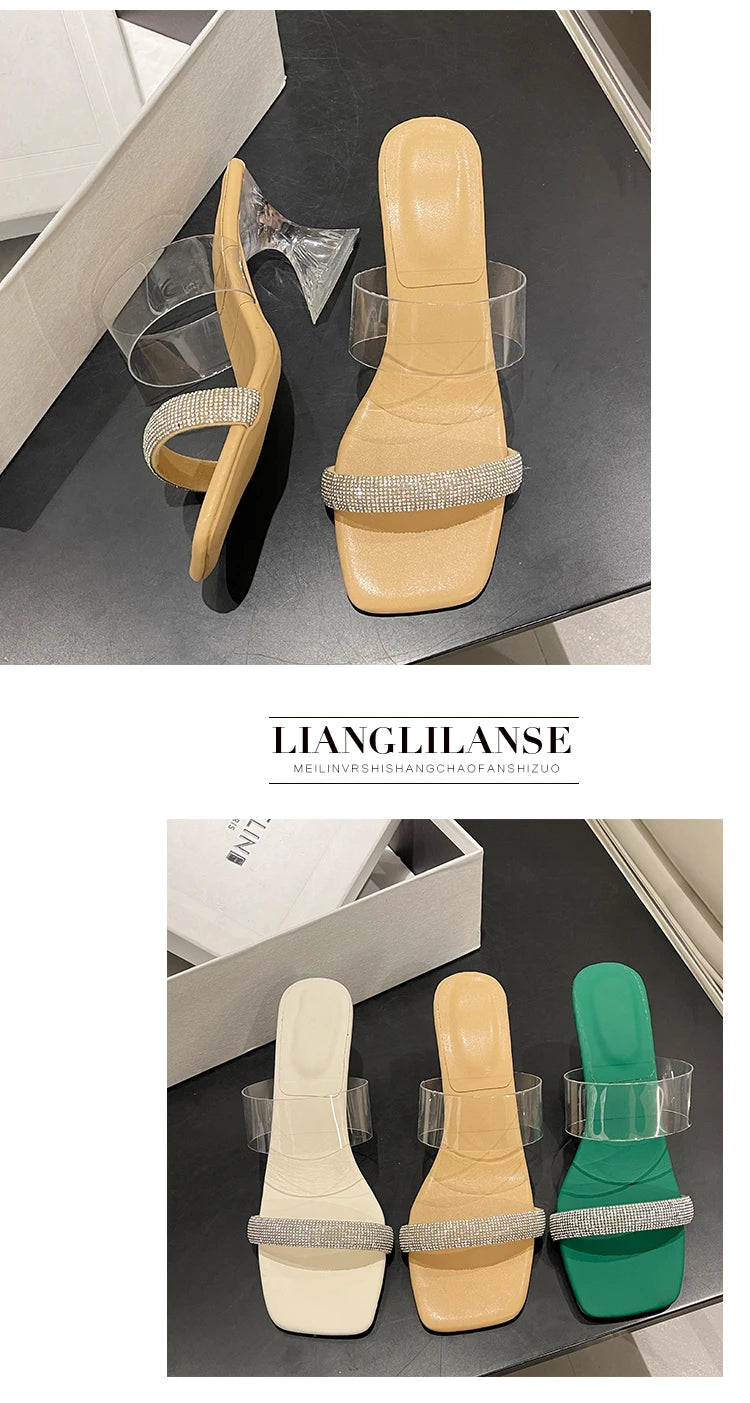 2024 Summer Boutique Women's Sandals High Heel Women's Slippers Fashion Sandals Shopping Party Banquet Wedding Shoes