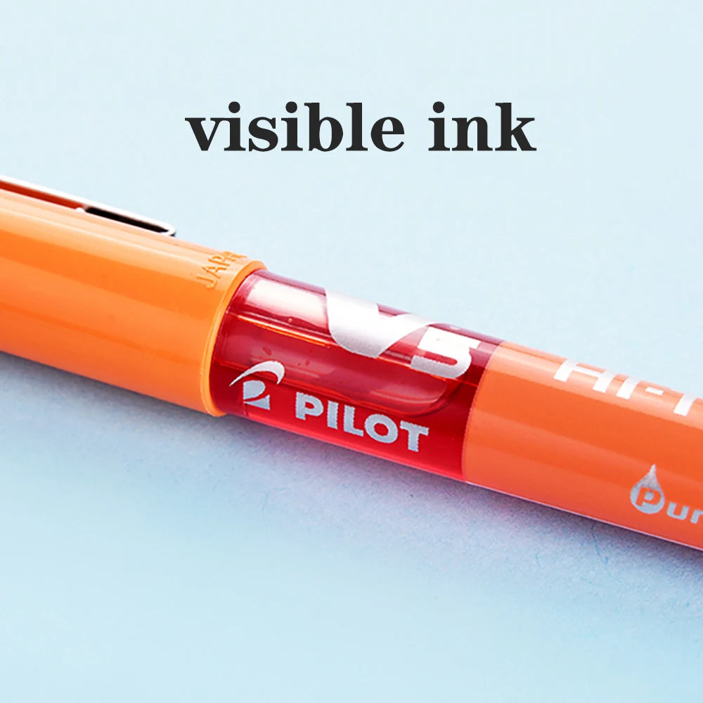 1pcs Japan Pilot V5 Gel Pen Straight Liquid Roller Pen BX-V5 Large Capacity Quick-drying Ink 0.5mm Needle Tip School Stationary