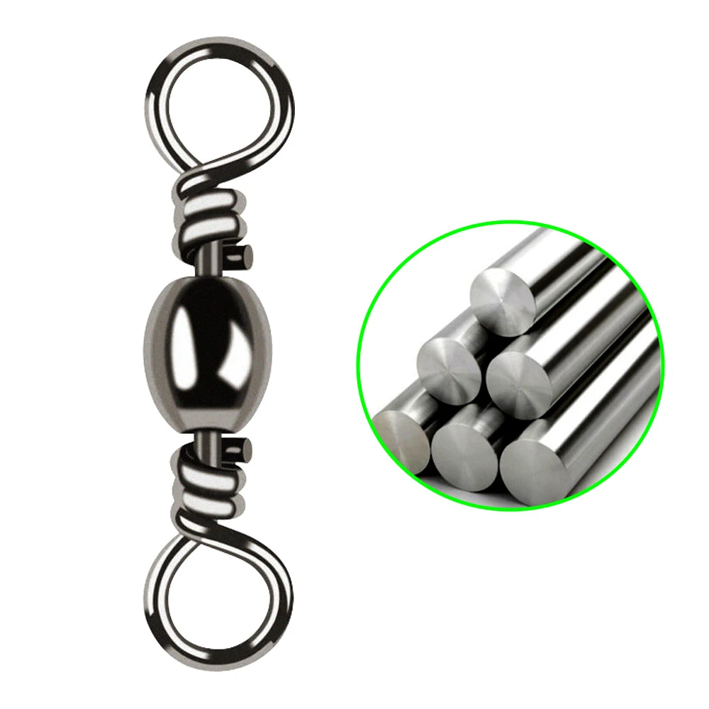 50Pcs Bottle Swivel High Speed Figure Eight Ring 8 Figure Ring Connector Fishing Gear Accessories