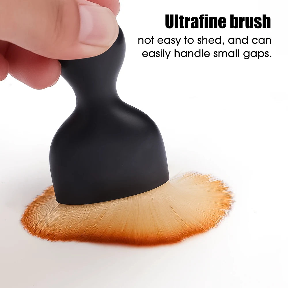 Mini Car Interior Cleaning Brush with Cover  Air Vent Detail Clean Tools Crevice Dusting Removal Brushes Clean Accessories